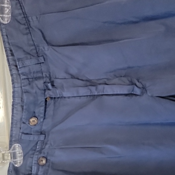 Faconnable navy lightweight cotton cuffed hem pleated trouser/pant - Picture 3 of 14